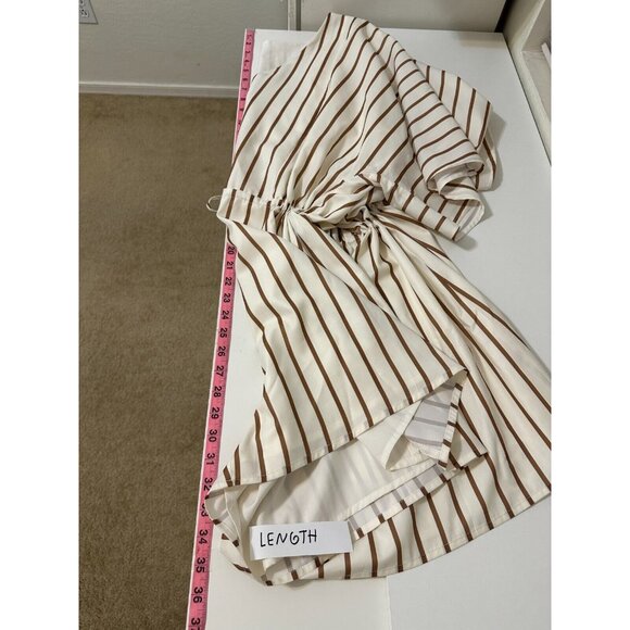 Womans Striped Jumpsuit Sz S/M Minimal Quiet Luxury Capsule Beachy Resort Cruise - Picture 8 of 14